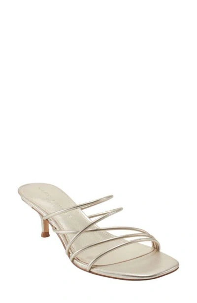 Marc Fisher Banna Strappy Sandal In Metallic Gold