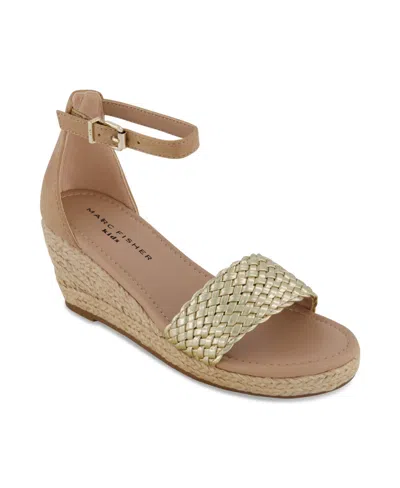 Marc Fisher Marren Web Espadrille Wedge Sandal In Tan