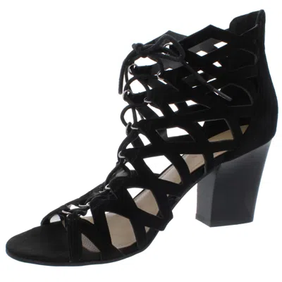 Marc Fisher Blair Womens Suede Criss-cross Front Dress Sandals In Multi