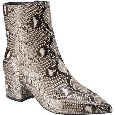 Marc Fisher Block Heel Bootie In Brown