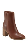 Marc Fisher Block Heel Bootie In Dark Natural 120