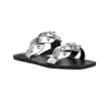 Marc Fisher Bodil Womens Faux Leather Metallic Slide Sandals In Multi