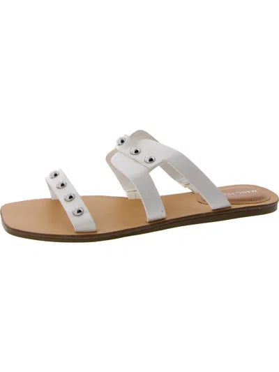 Marc Fisher Burlina Womens Faux Leather Studded Flip-flops In Multi
