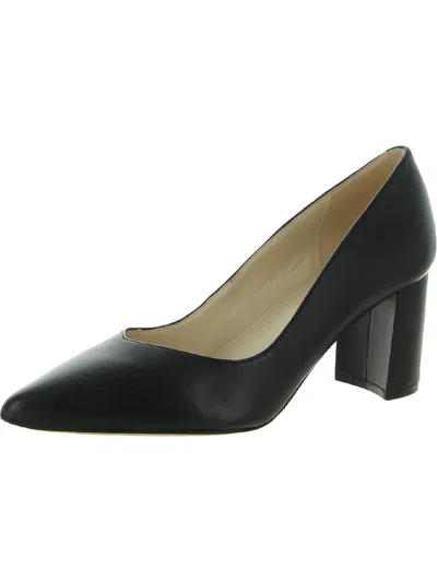 Marc Fisher Caitlin Womens Leather Slip On Heels In Black
