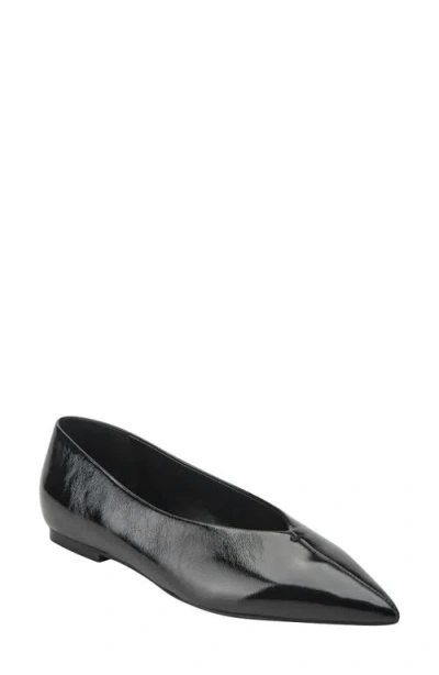 Marc Fisher Casee Pointed Toe Flat In Black