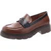 Marc Fisher Cube Womens Faux Leather Block Heel Loafers In Multi