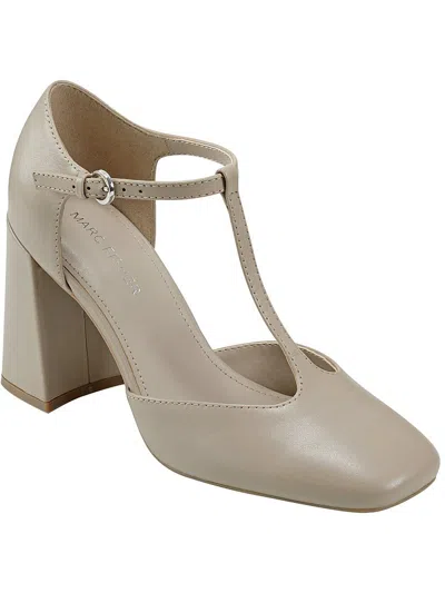 Marc Fisher Women's Cyrene Tapered Block Heel Dress Pumps In Taupe Leather