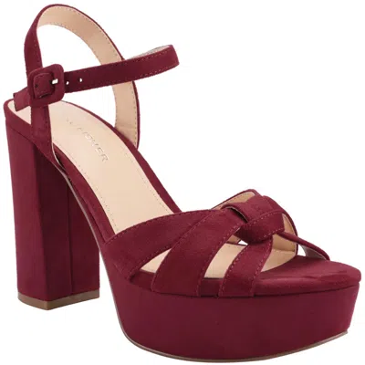Marc Fisher Damask Womens Faux Suede Almond Toe Platform Sandals In Pink