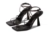 Marc Fisher Dariana Sandals Women's Us 6 Black Ankle Strap Spool Heel Khd266 In Black