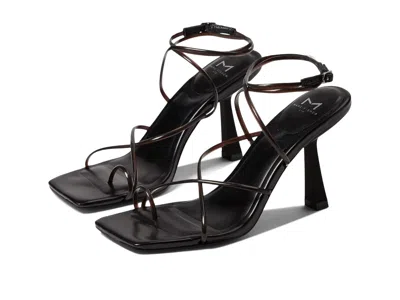 Marc Fisher Dariana Sandals Women's Us 6 Black Ankle Strap Spool Heel Khd266