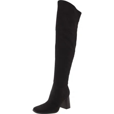 Marc Fisher Denki Womens Zipper Faux Suede Over-the-knee Boots In Black