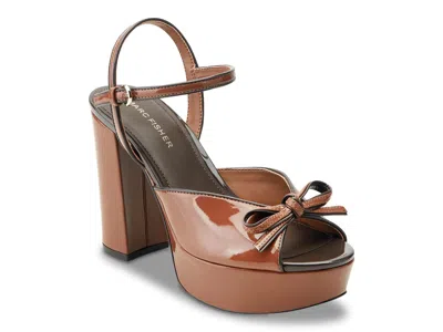 Marc Fisher Dera Platform Sandal In Brown