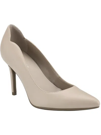 Marc Fisher Dilites 2 Womens Faux Leather Pointed Toe Pumps In Beige