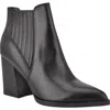 Marc Fisher Ellard Womens Leather Heels Ankle Boots In Black