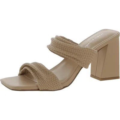 Marc Fisher Eloria Womens Faux Leather Square Toe Block Heel In Brown