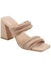 Marc Fisher Eloria Womens Faux Leather Square Toe Block Heel In Brown
