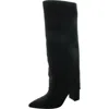 Marc Fisher Fadila 3 Womens Padded Insole Faux Suede Knee-high Boots In Black