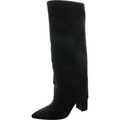 Marc Fisher Fadila 3 Womens Padded Insole Faux Suede Knee-high Boots In Black