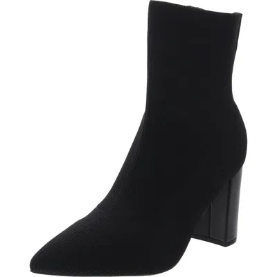 Marc Fisher Galio Womens Zipper Knit Booties In Black