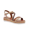 Marc Fisher Gibsy Wedge Sandal Light Brown Gibsy-brn Women's In Brown