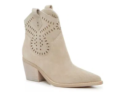Marc Fisher Giddyup Boots Light Gray Snip Toe Cowboy Bootie Jzz1218 In Neutral