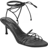 Marc Fisher Gineva Ankle Wrap Kitten Heel Sandal In Black