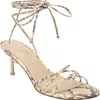 Marc Fisher Gineva Ankle Wrap Kitten Heel Sandal In Neutral