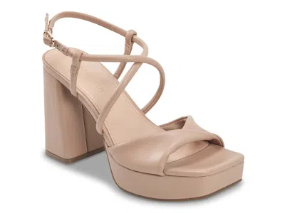 Marc Fisher Glady Platform Sandal In Nude
