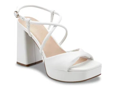 Marc Fisher Glady Platform Sandal In White
