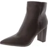 Marc Fisher Glorena Womens Leather Pointed Toe Booties In Brown