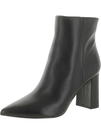 Marc Fisher Glorify Womens Leather Pointed Toe Ankle Boots In Black