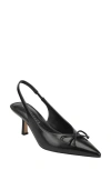 Marc Fisher Gretel Slingback Pointed Toe Bow Pump In Black