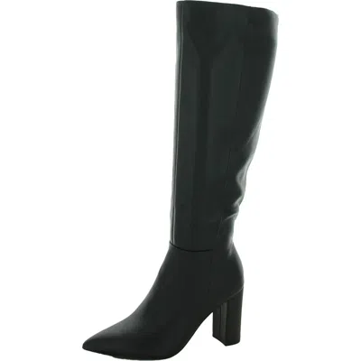 Marc Fisher Groovey Boots Women's Us 10 Black Faux Leather Knee-high Zpo3491