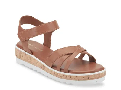 Marc Fisher Gyllie Wedge Sandal In Brown