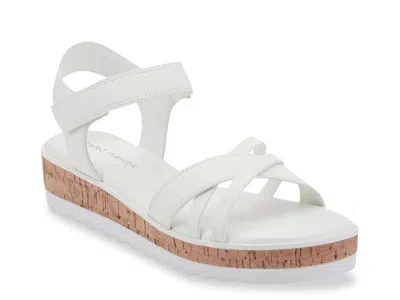 Marc Fisher Gyllie Wedge Sandal In White