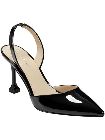 Marc Fisher Women's Hadya Pointy Toe Stiletto Slingback Pumps In Nero Patent
