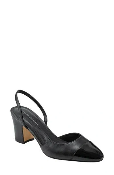 Marc Fisher Half D'orsay Slingback Pump In Black