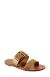 Marc Fisher Hallyn Slide Sandal In Medium Brown