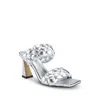 Marc Fisher Hammy Heeled Sandal In Silver In Silver