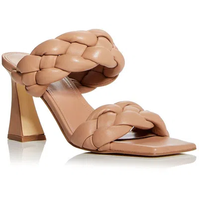 Marc Fisher Hammy Womens Leather Square Toe Block Heel In Brown