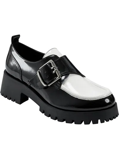 Marc Fisher Hazelton Womens Patent Slip On Loafer Heels In Multi