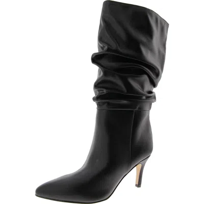 Marc Fisher Women's Idaley Stiletto Heel Pointy Toe Dress Boots In Black Patent Leather