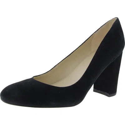 Marc Fisher Isabelle Womens Suede Round Toe Dress Heels In Black