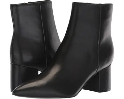 MARC FISHER JARLI BOOTS WO BLACK LEATHER POINTED TOE ANKLE BOOTIES ZOGG545