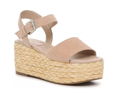 Marc Fisher Jellard Espadrille Platform Sandal In Brown
