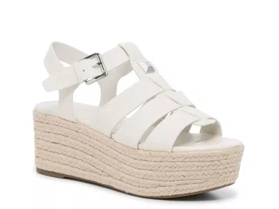 Marc Fisher Joven Espadrille Wedge Sandal In White