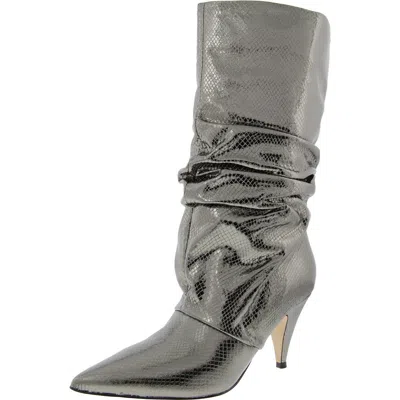 Marc Fisher Kailee Womens Metallic Faux Leather Mid-calf Boots In Multi