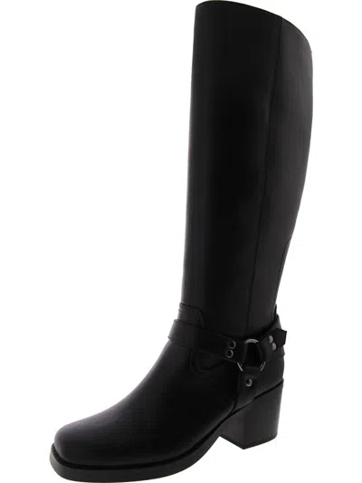 Marc Fisher Laile 2 Womens Faux Leather Harness Knee-high Boots In Black