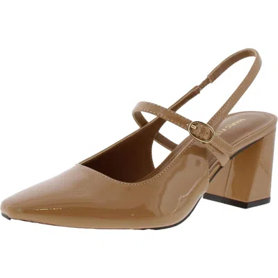 Marc Fisher Lanai Womens Patent Strap Slingback Heels In Multi