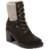 Marc Fisher Lansly Womens Faux Fur Lug Sole Lace-up Boot In Multi